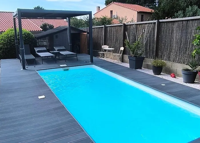 T2 Jusqu'a 4 Personnes En Rez-de-jardin De Maison, Avec Piscine, Draps Et Serviettes De Toilette Fournis Argelès-sur-Mer